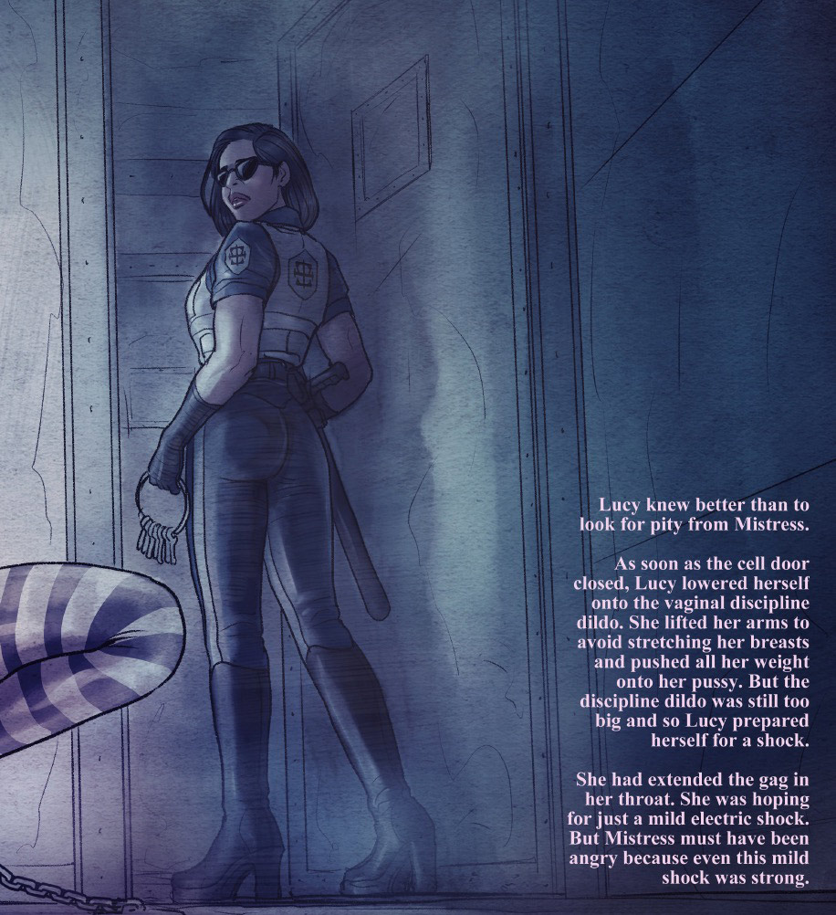 Guard approached but this was only to inspect that her labia lips and pussy were not wet